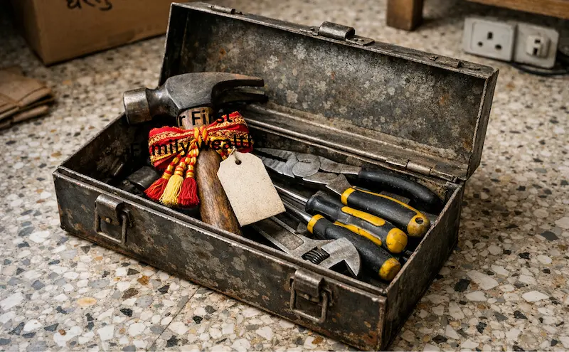 Our First Family Wealth — a hand tool kit as wedding gift represents self-reliance and community wealth in India