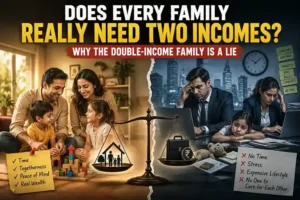 image explaining why every family do not require both husband and wife to have job.