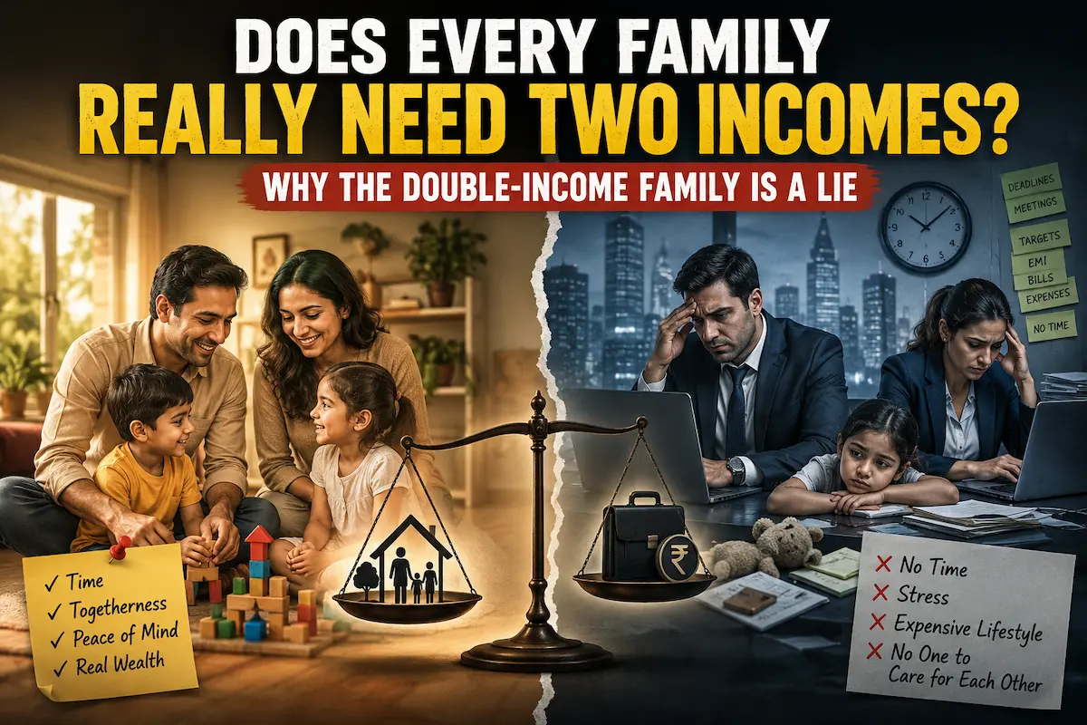 Double-income family struggling to balance corporate work, family time and caring for each other